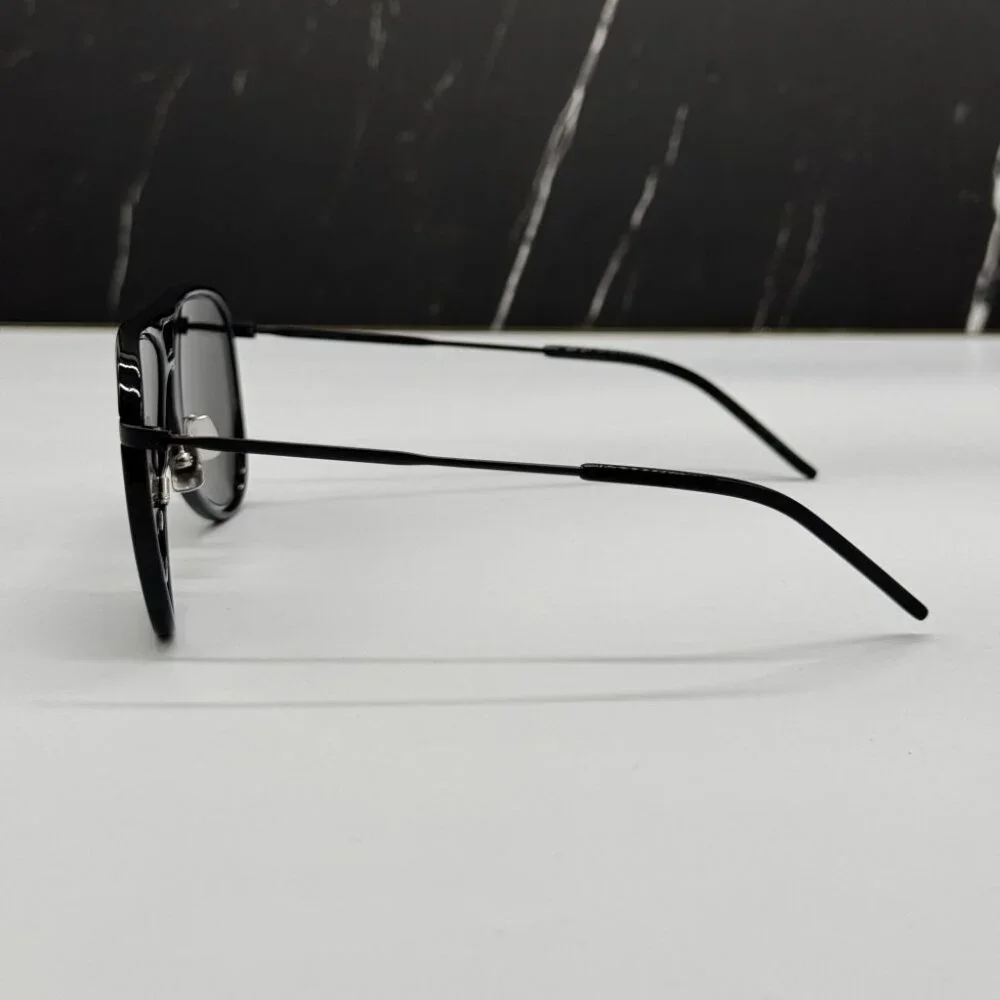 NEW SAINT LAURENT CLASSIC 11 RIM 002 BLACK AVIATOR SUNGLASSES SAINT LAURENT